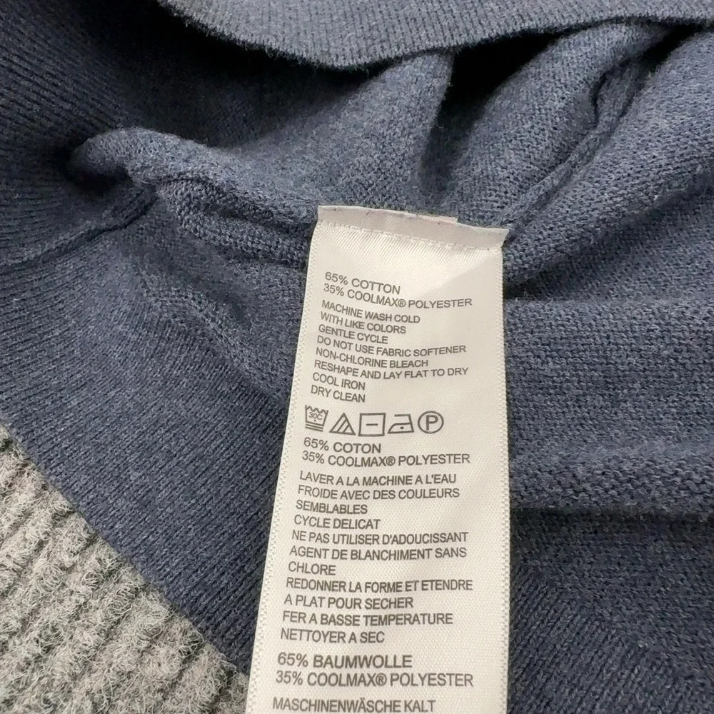 Tommy Bahama Pullover Mens XL Blue Cotton Blend Quarter Zip IslandZone Casual